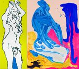 on the edge of facts and other figures by Tom Polo contemporary artwork painting