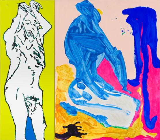 on the edge of facts and other figures by Tom Polo contemporary artwork Painting
