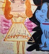 Christmas Fairy by Rose Wylie contemporary artwork painting works on paper