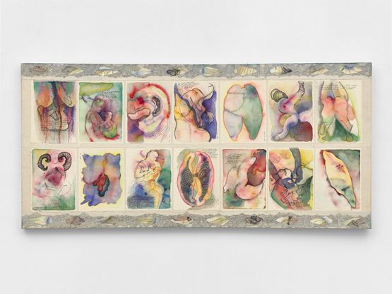 Daily Text Panel by Faith Wilding contemporary artwork Painting