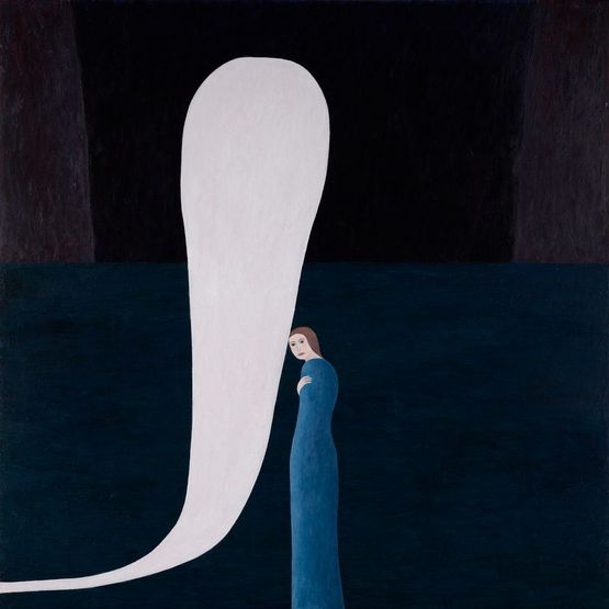 The night falls The deepest breath by Heather B. Swann contemporary artwork Painting