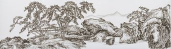 Imitating Pines Upon Hills by Tang Yin Ming Dynasty by Chen Chun-Hao contemporary artwork Painting