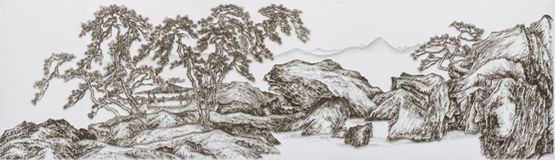Imitating Pines Upon Hills by Tang Yin Ming Dynasty by Chen Chun-Hao contemporary artwork Painting