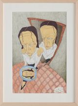 Through thin walls by Priscilla Rose Howe contemporary artwork works on paper drawing