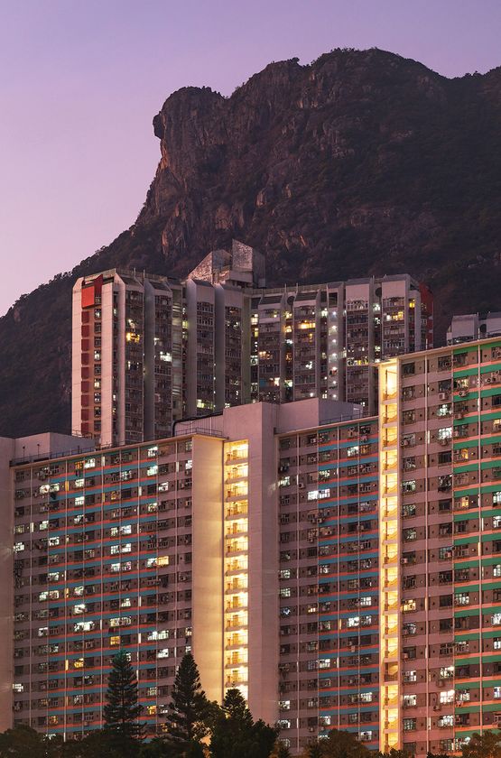 Crouching Lion Watching over the City Thirty-six Views of Lion Rock Hong Kong by Romain Jacquet-Lagreze contemporary artwork Photography