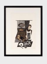 Die Nachbarn by Elisabeth Schrader contemporary artwork drawing works on paper