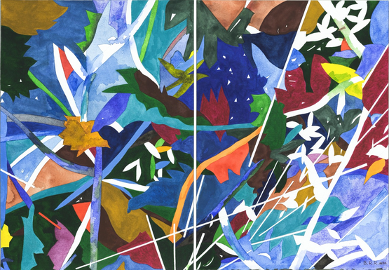 A Growing Landscape III manuscript 14 by Bi Rongrong contemporary artwork Painting