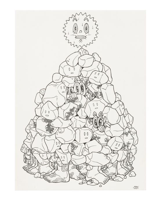 Ink from Days That Slip Away Untouched No. 05 by Uji Hahan Handoko Eko Saputro contemporary artwork Works on Paper