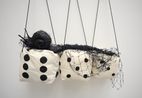 3 des ensembles 3 dice together by Annette Messager contemporary artwork Textile