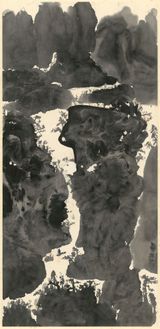 Faint Green Hills by Peng Yu contemporary artwork works on paper drawing