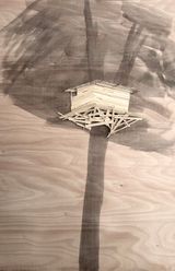 Tree hut plan for montpellier no. 65 by Tadashi Kawamata contemporary artwork painting