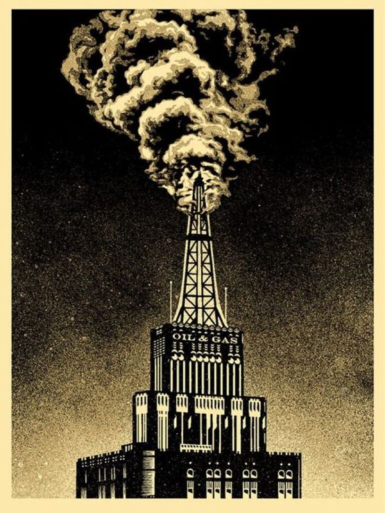 Oil and Gas by Shepard Fairey contemporary artwork Works on Paper