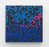 Automatic Drawing BlueBlue by Rebecca Baumann contemporary artwork Mixed Media