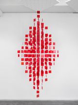 Losange Allonge Rouge by Julio Le Parc contemporary artwork sculpture installation