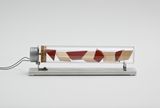 REVOLUTION  GRAVITY 8 RED  UNPAINTED WOOD BLOCKS by Yukio Fujimoto contemporary artwork sculpture