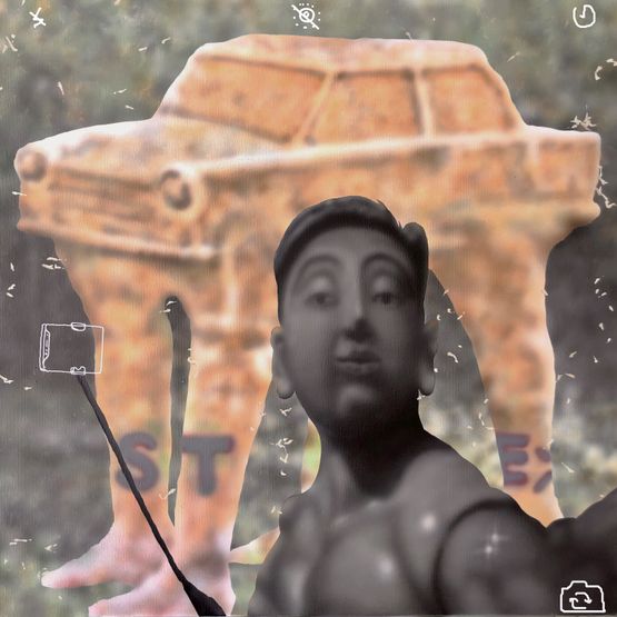 RecordCar Man Was Found by Rao Weiyi contemporary artwork Painting