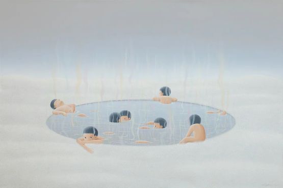 Private Hot Springs by Gongkan contemporary artwork Painting