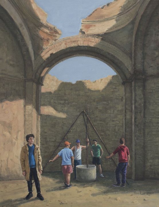Capriccio With Fountain by Serban Savu contemporary artwork Painting