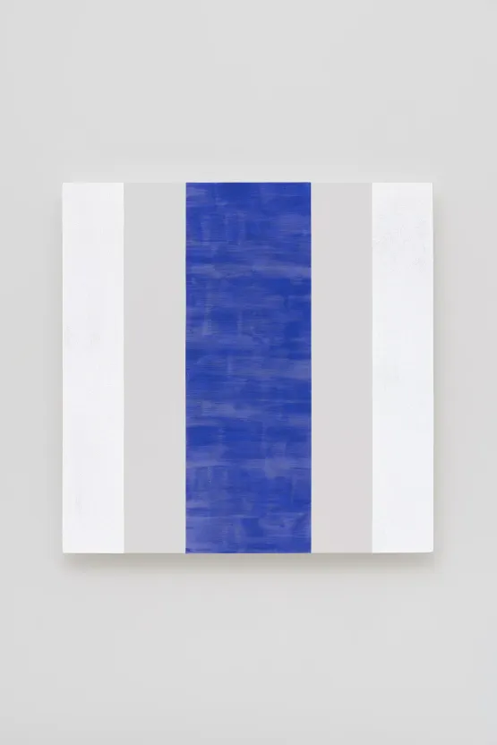 Untitled White White Blue Beveled by Mary Corse contemporary artwork Painting