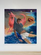 Pink Dog by Charles Hascoet contemporary artwork painting
