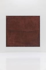 2537 Cuerdas rojo oxido by Antonia Ferrer contemporary artwork painting
