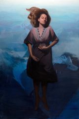 I was sleeping guarding my heart. The voice of my beloved calling by Marcos Lozano Merchan contemporary artwork painting