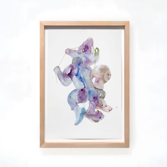 Human Beast Ghost by Wang Haiyang contemporary artwork Painting
