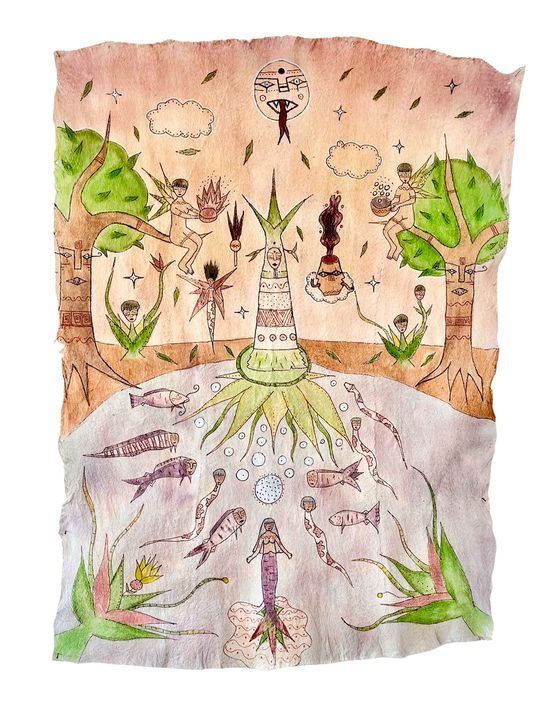 Guuma y naanegu Eware series by Kuenan Mayu contemporary artwork Painting