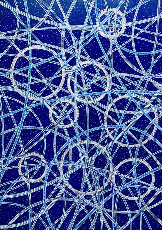 LOOSE THREADS 1 by Lucas Grogan contemporary artwork Painting
