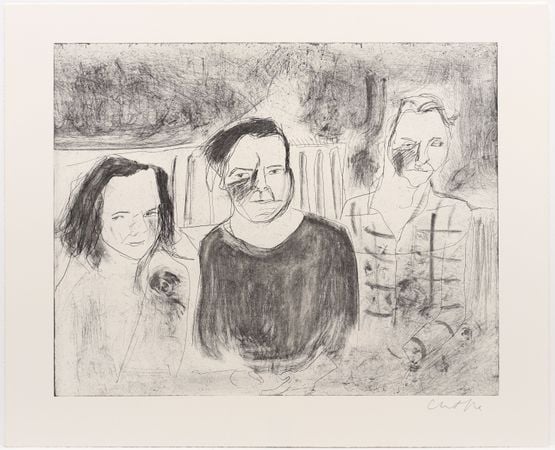 Three Sisters My dearest dust by Chantal Joffe contemporary artwork Print