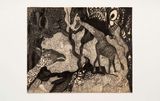 Untitled from the BlackWhite Animals series by Wanda Pimentel contemporary artwork works on paper