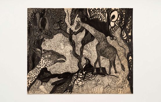 Untitled from the BlackWhite Animals series by Wanda Pimentel contemporary artwork Works on Paper