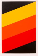 Black Yellow Orange Red Black by John Nixon contemporary artwork painting
