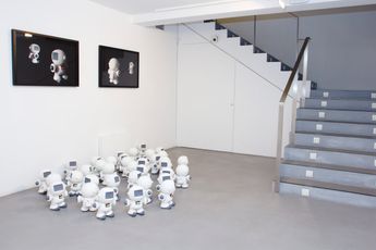 Contemporary art exhibition Larissa Sansour A moon without a people at Sabrina Amrani Madera 23 Madrid Spain