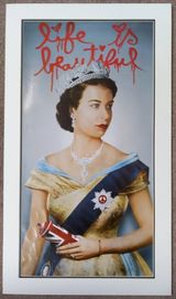 Life Is Beautiful Queen Elizabeth II by Mr. Brainwash contemporary artwork works on paper print