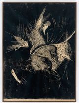 Elke im Profil by Georg Baselitz contemporary artwork painting print