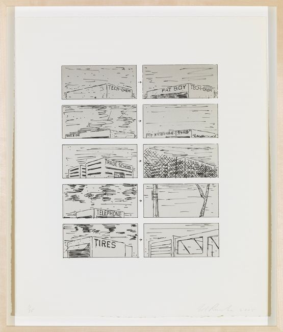 Black Course of Empire by Ed Ruscha contemporary artwork Print