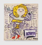 Lolita and Selffie by Rose Wylie contemporary artwork painting