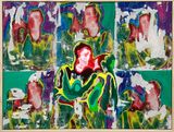 The Kiss by Sofia Yeganeh contemporary artwork painting textile