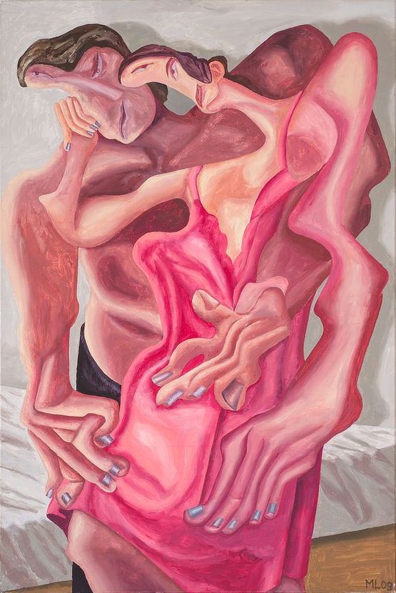 Liebespaar by Michael Langer contemporary artwork Painting