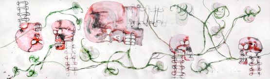 Le chant des amoureux by Barthelemy Toguo contemporary artwork Works on Paper
