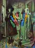 Floating - Portrait of Arnolfini and His Wife Marble by Tomoaki Ichikawa contemporary artwork Painting