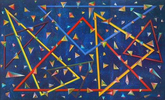 Triangle Cosmic by Made Wianta contemporary artwork Painting