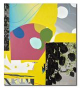 Animal in Two Dimensions Landscape IV by Bi Rongrong contemporary artwork mixed media painting textile works on paper