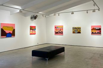 Contemporary art exhibition Evelyn Malgil Winuba at Martin Browne Contemporary Sydney Australia