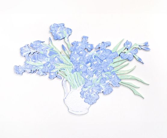 La maldita primavera Irises Van Gogh by Enrique Lopez Llamas contemporary artwork Painting