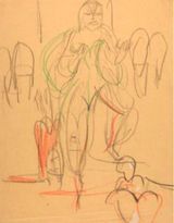 Totentanz der Mary Wigman by Ernst Ludwig Kirchner contemporary artwork drawing