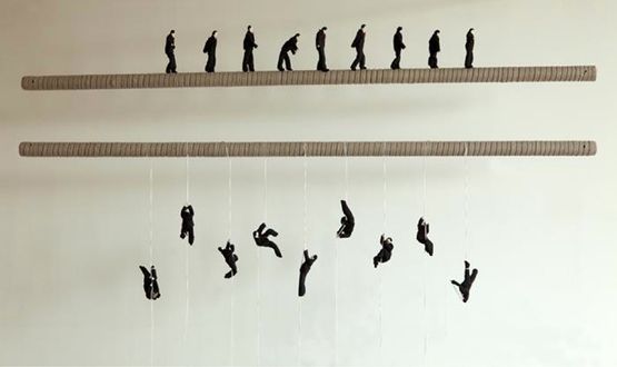 Climb Up Walk Steady by Ji Wenyu Zhu Weibing contemporary artwork Installation
