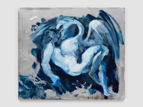 Leda und der Schwan 3 by Klodin Erb contemporary artwork Painting