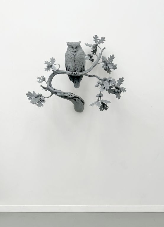Fable 2 owl by Hans Op De Beeck contemporary artwork Sculpture